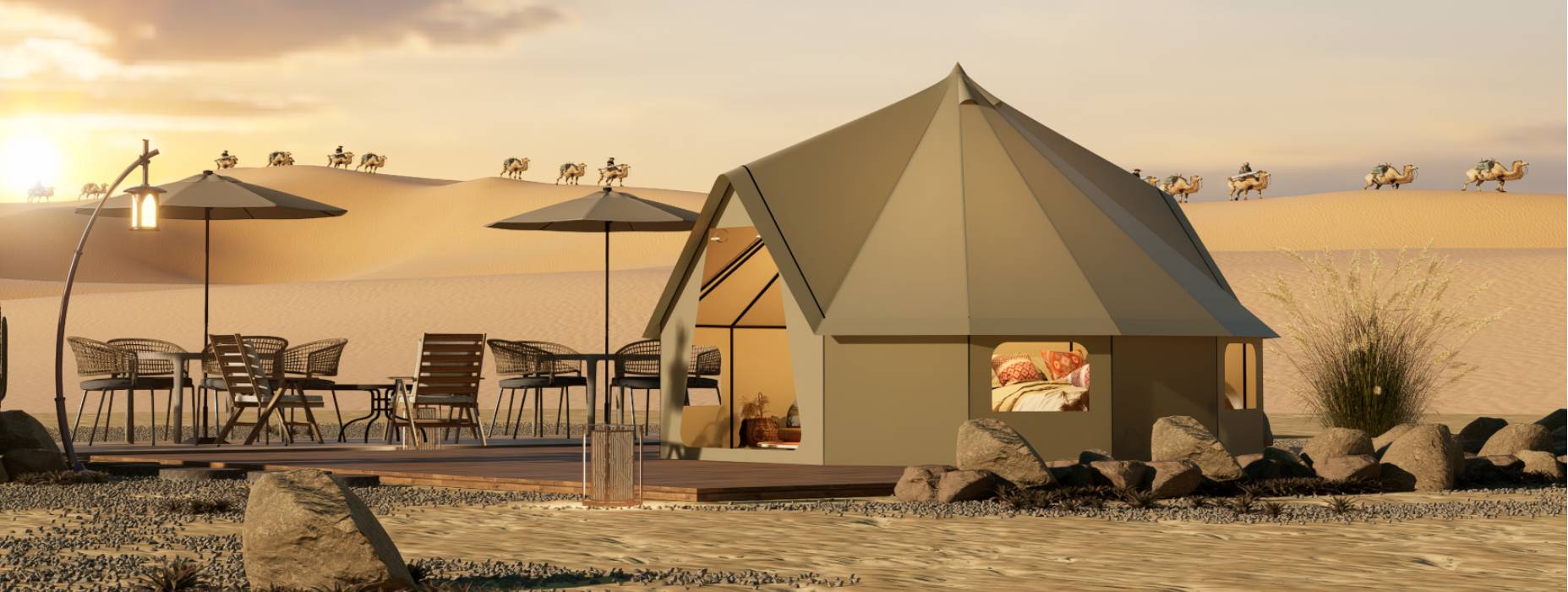 二连浩特市露营酒店帐篷产品